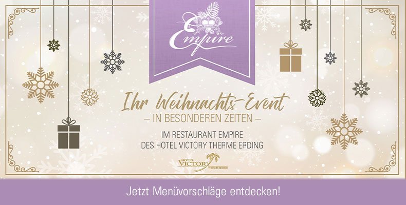 Hotel Victory Weihnachtsfeier Menü