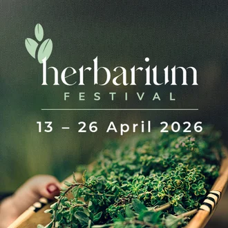 Schriftzug zum Herbarium Festival von 13. - 26. April